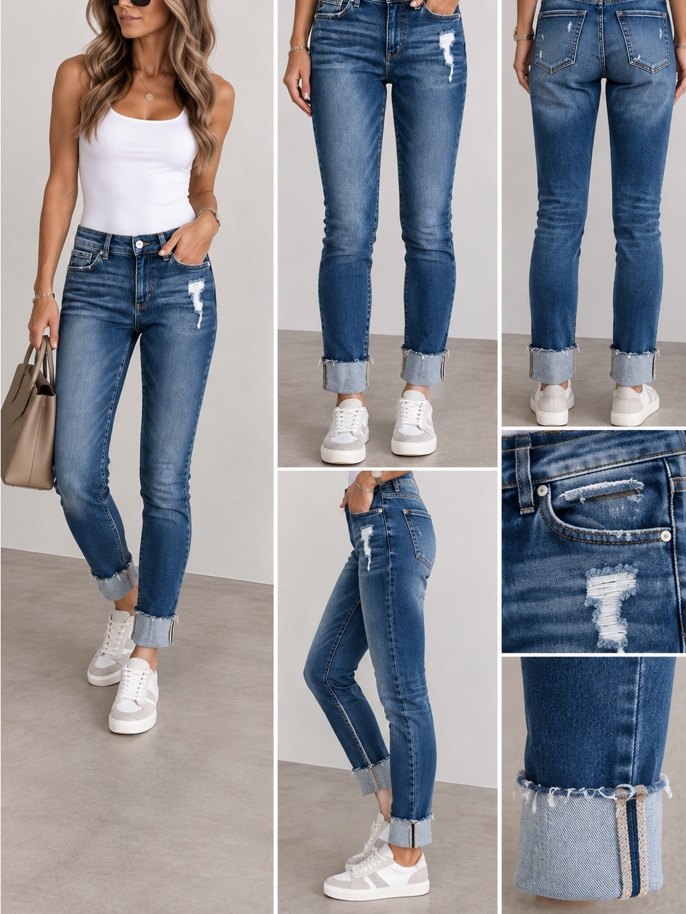 KanCan high rise Classic Distressed Blue Skinny Jeans - Women 9/28